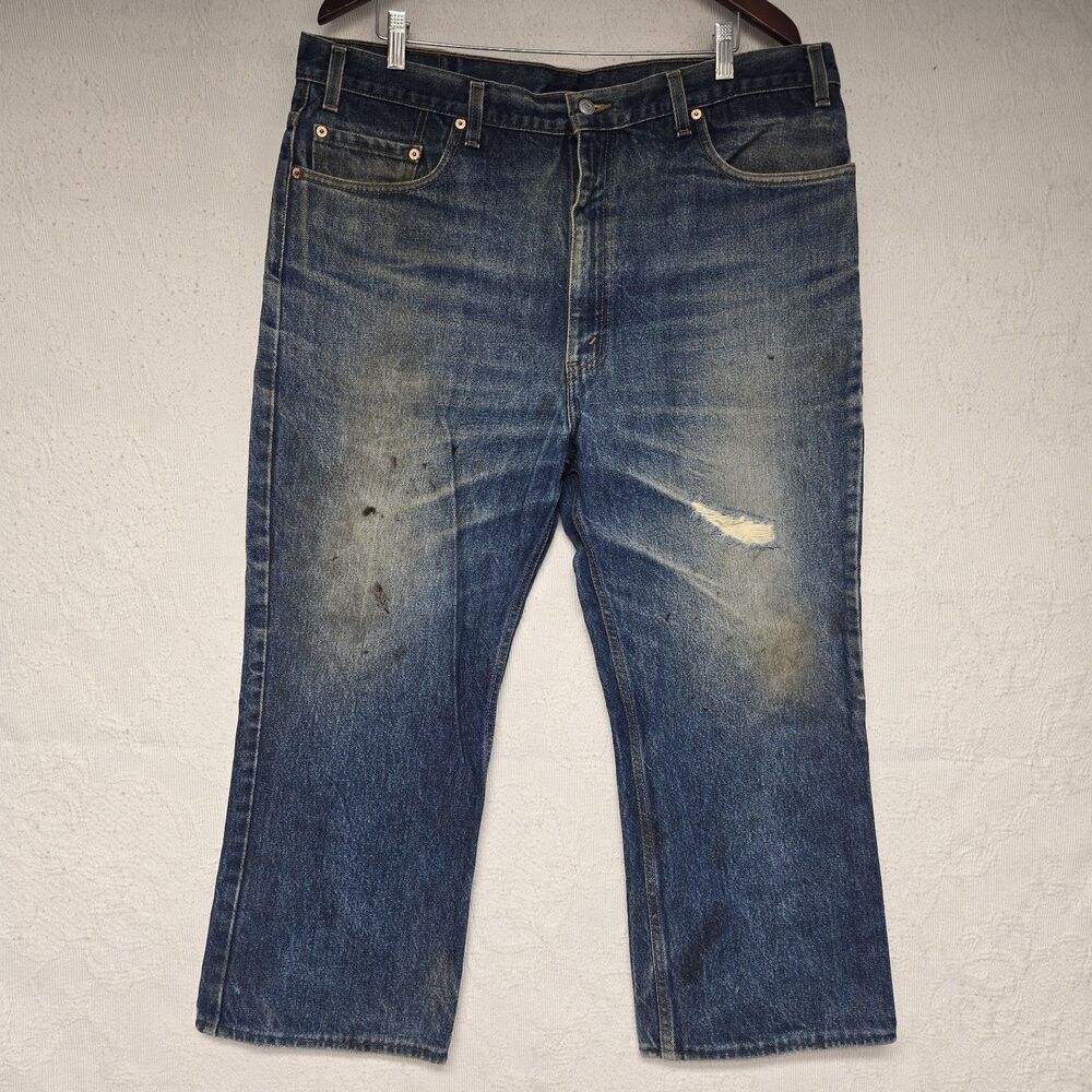 517 Levis Boot Cut Blue Jeans Mens 42 30 USA Made Y2K Vintage Western Country 00